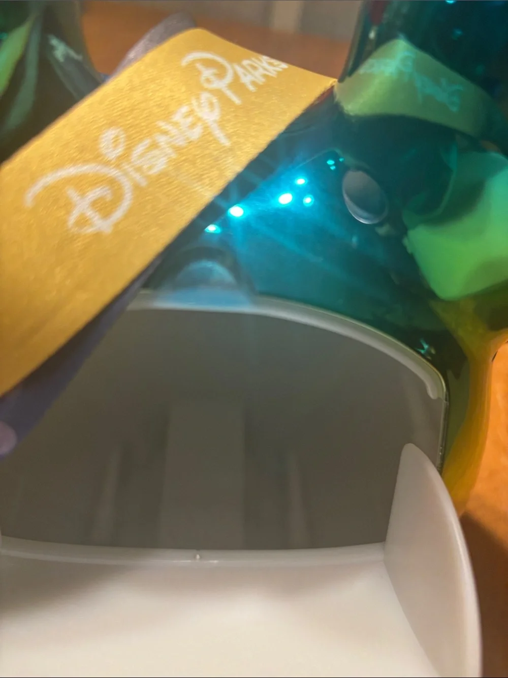 Disney Iridescent Teal-Green Mickey head Case with Lanyard limited edition